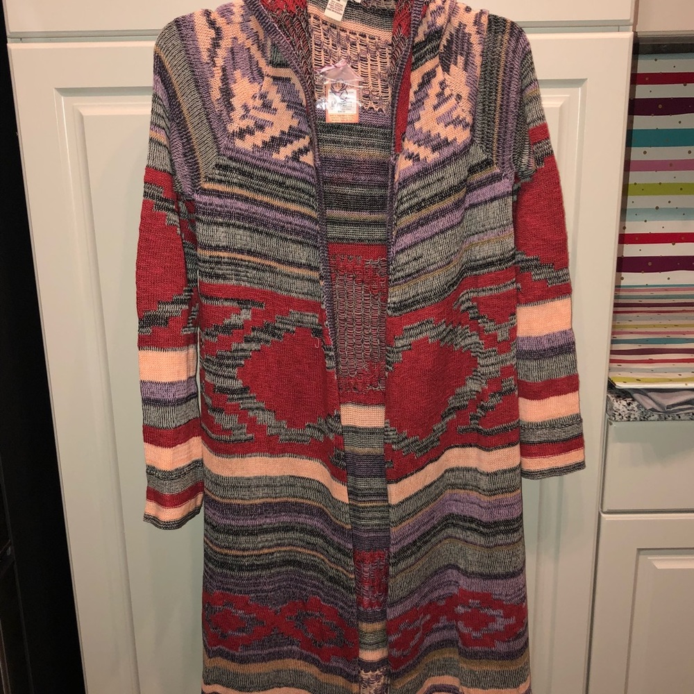 **NWT** Mudd Red Aztec Cardigan